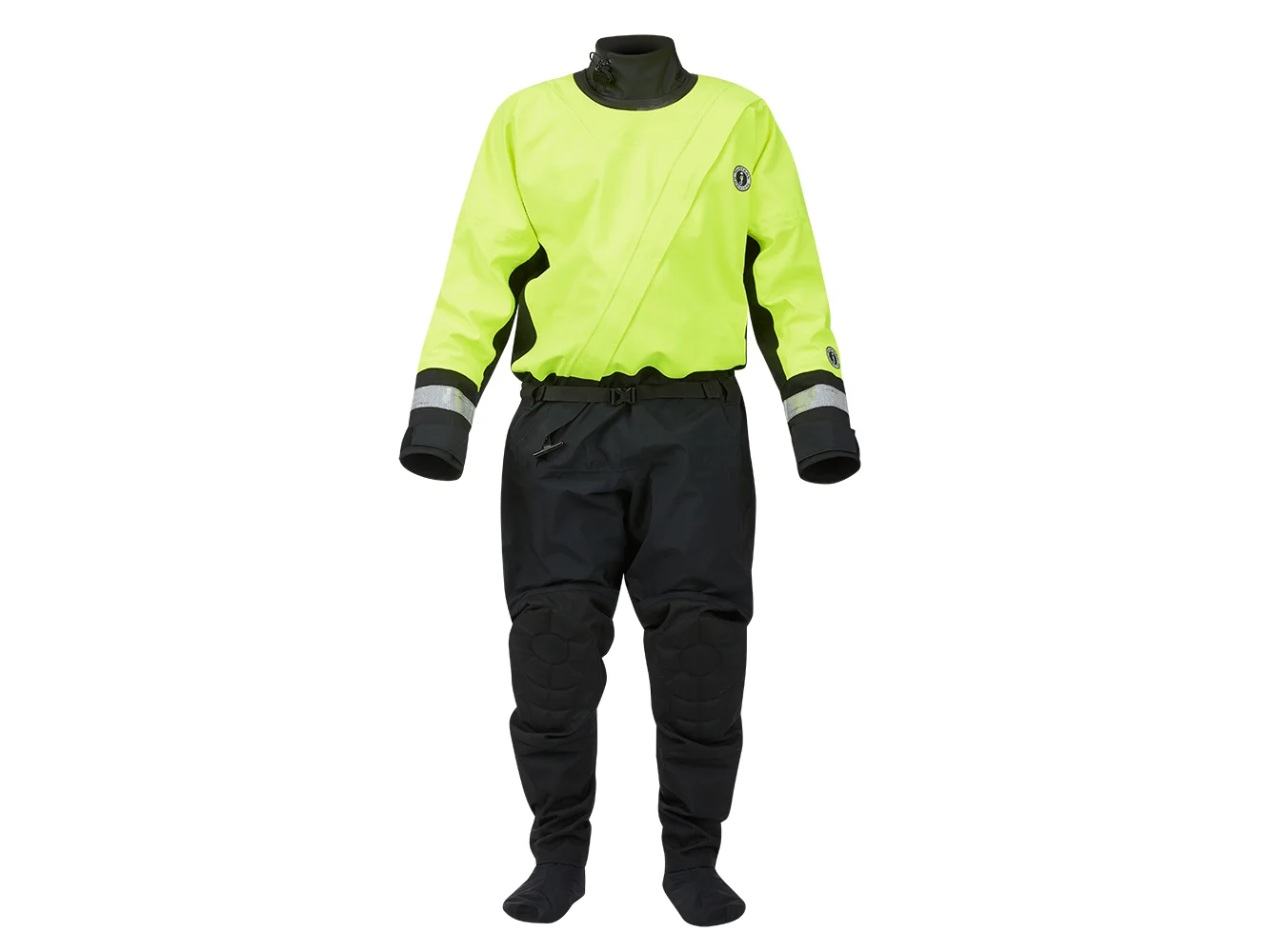 Mustang MSD576 Water Rescue Dry Suit - Fluorescent Yellow Green-Black - XL
