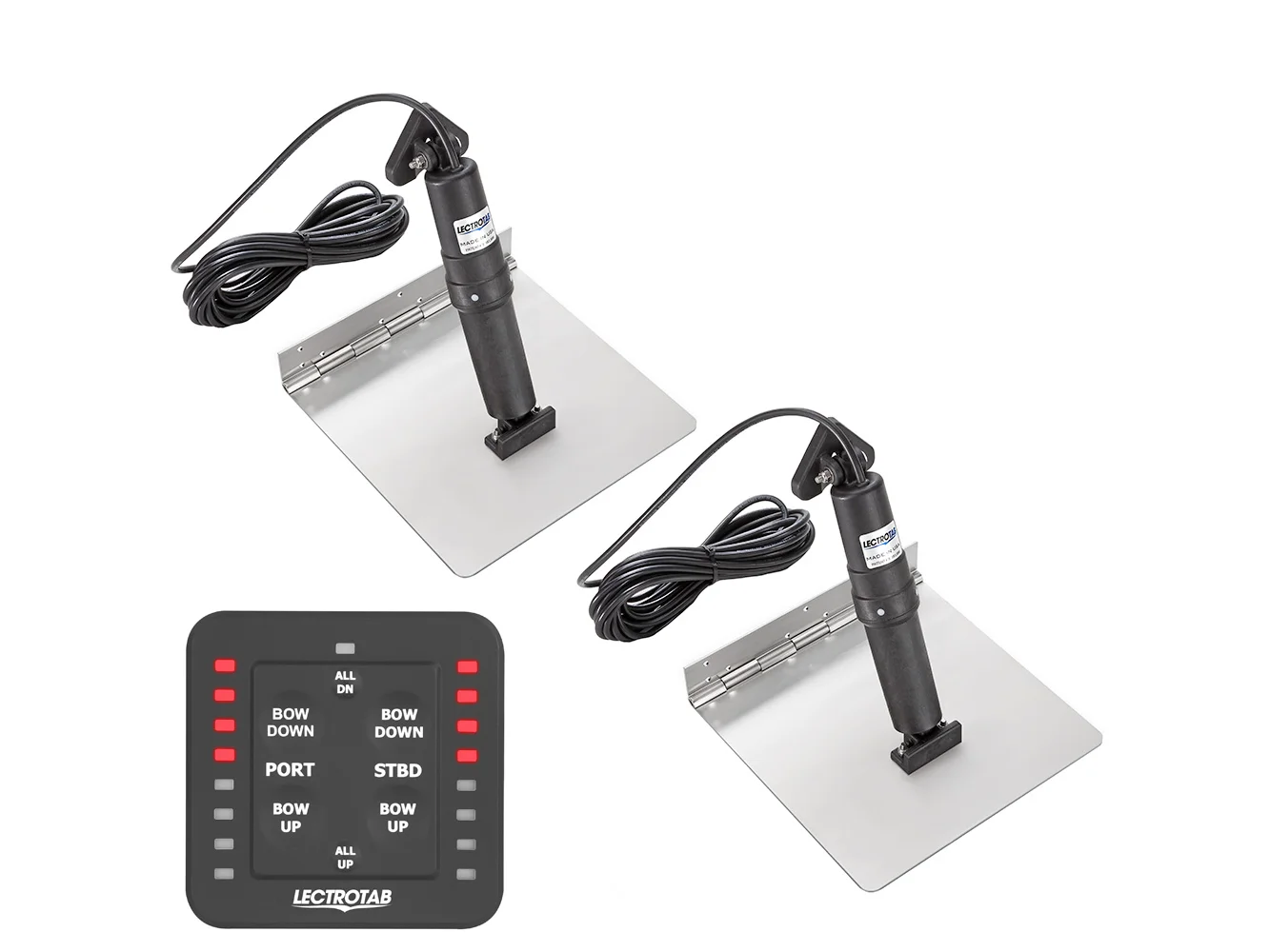Lectrotab XKA Stainless Steel Trim Tab Kit w/One-Touch Control - 9 x 18