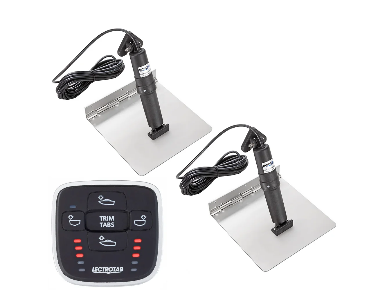 Lectrotab XKA Stainless Steel Trim Tab Kit w/MLC-1 Control - 12 x 24
