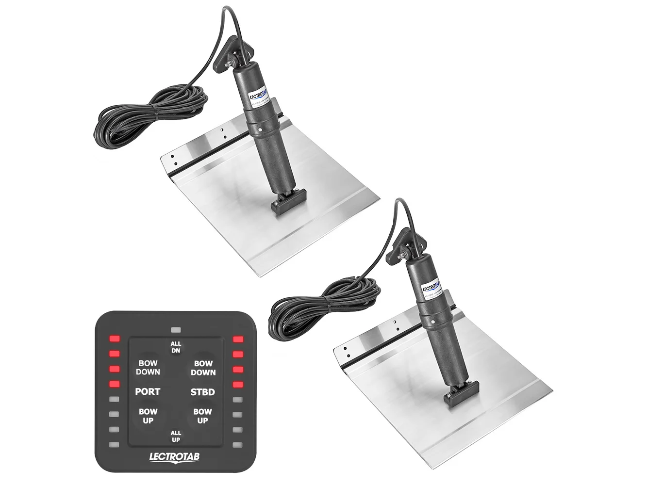 Lectrotab XKA Aluminum Alloy Trim Tab Kit w/One-Touch Control - 12 x 18