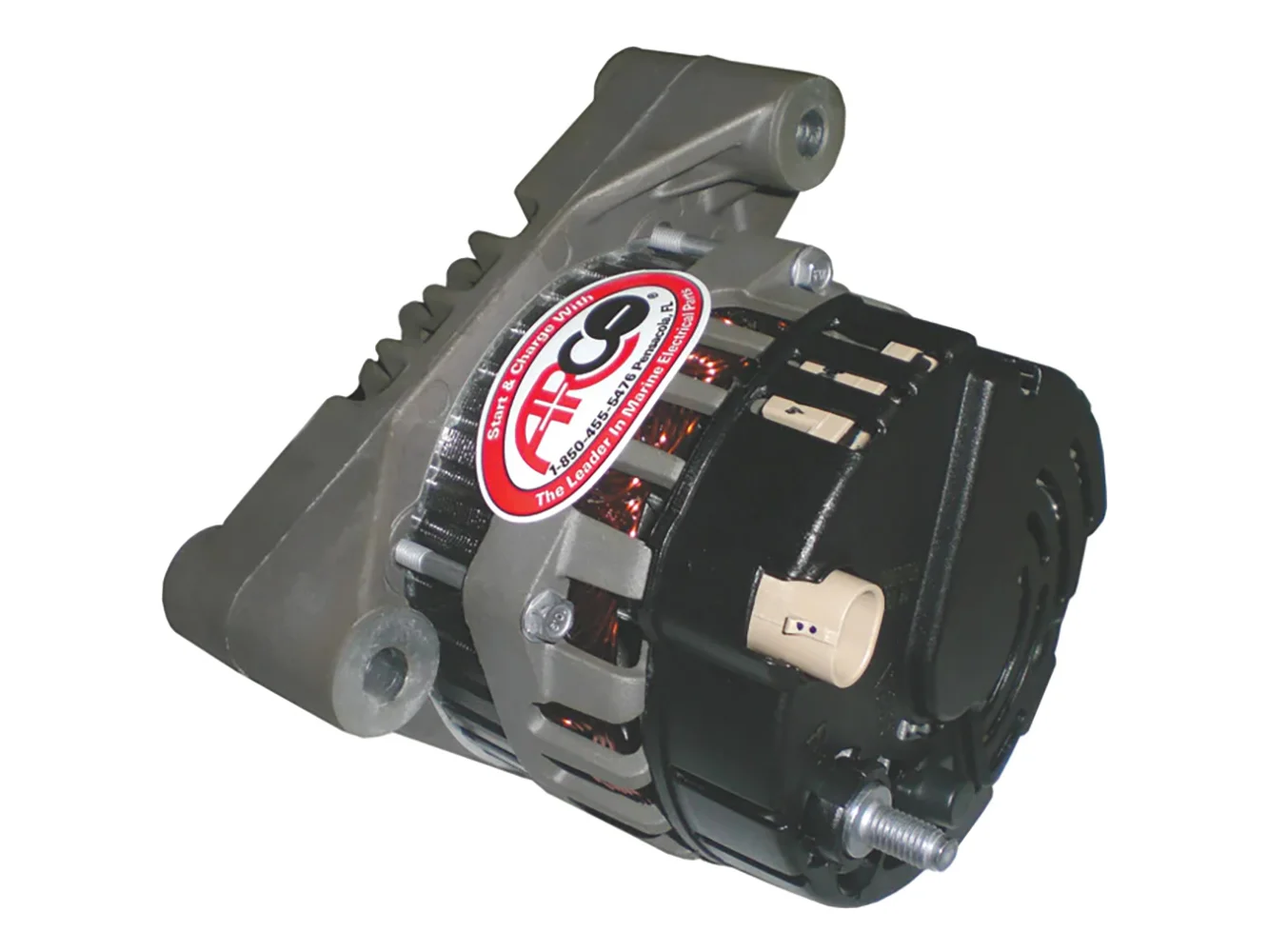 ARCO Marine Premium Replacement Inboard Alternator w/55mm Multi-Groove Pulley - 12V 65A
