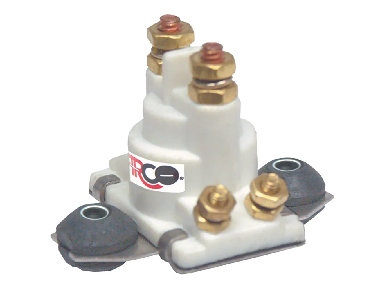 ARCO Marine Outboard Solenoid w/Flat Isolated Base & White Housing