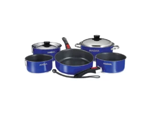 Magma Nestable 10 Piece Induction Non-Stick Enamel Finish Cookware Set - Cobalt Blue