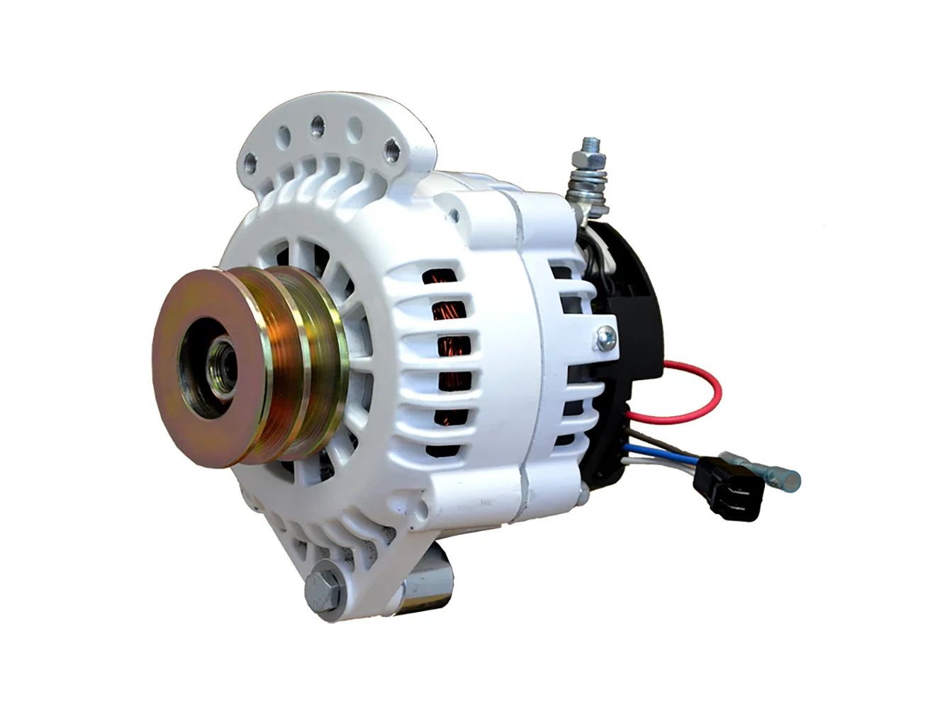 Balmar Alternator 100 AMP 12V 1-2" Single Foot Spindle Mount Dual Vee Pulley w/Isolated Ground