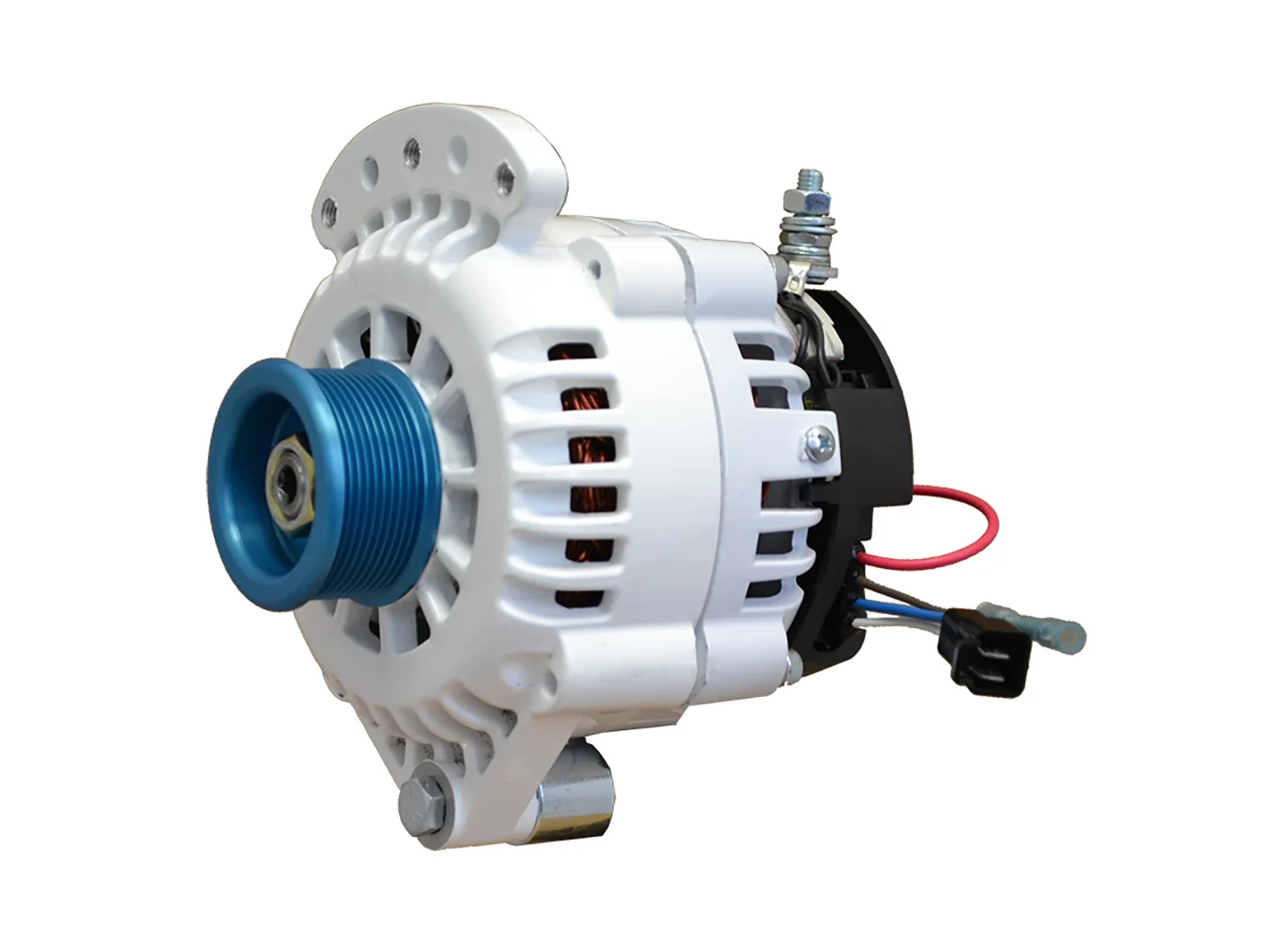 Balmar Alternator 100 AMP 12V 1-2" Single Foot Spindle Mount J10 Pulley w/Isolated Ground