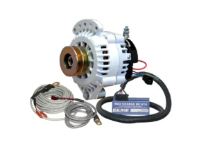 Balmar Alternator 100 AMP Kit 12V 1-2" Single Foot Spindle Mount Dual Vee Pulley Regulator & Temp Sensor