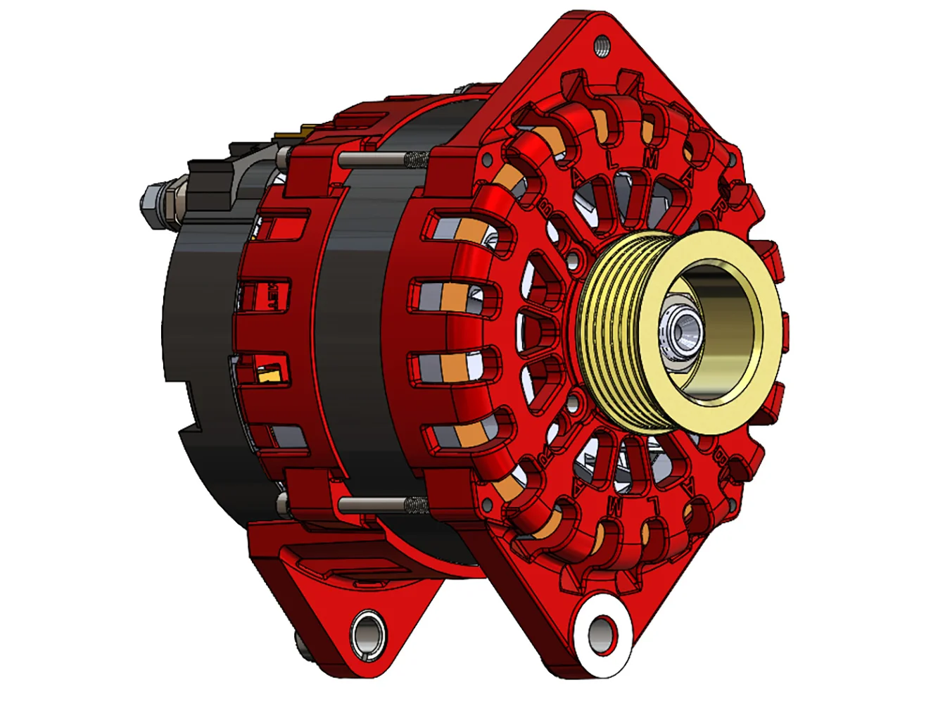 Balmar Alternator 250 AMP 12V 3.15" Dual Foot Saddle K6 Pulley