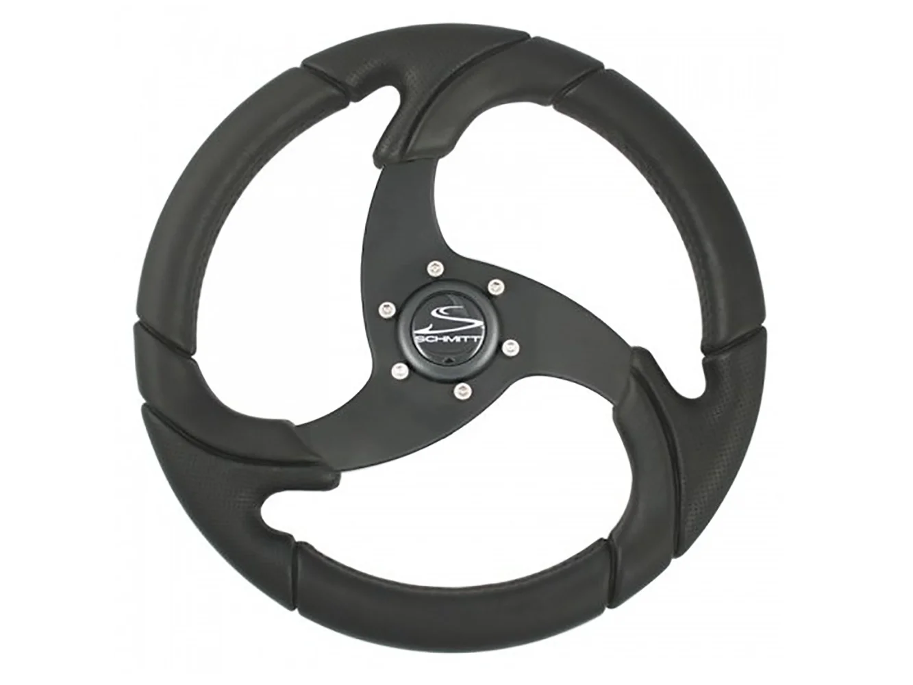 Schmitt Marine Folletto 14.2" Wheel - Black Polyurethane - 3/4" Tapered Shaft w/Black Center Cap