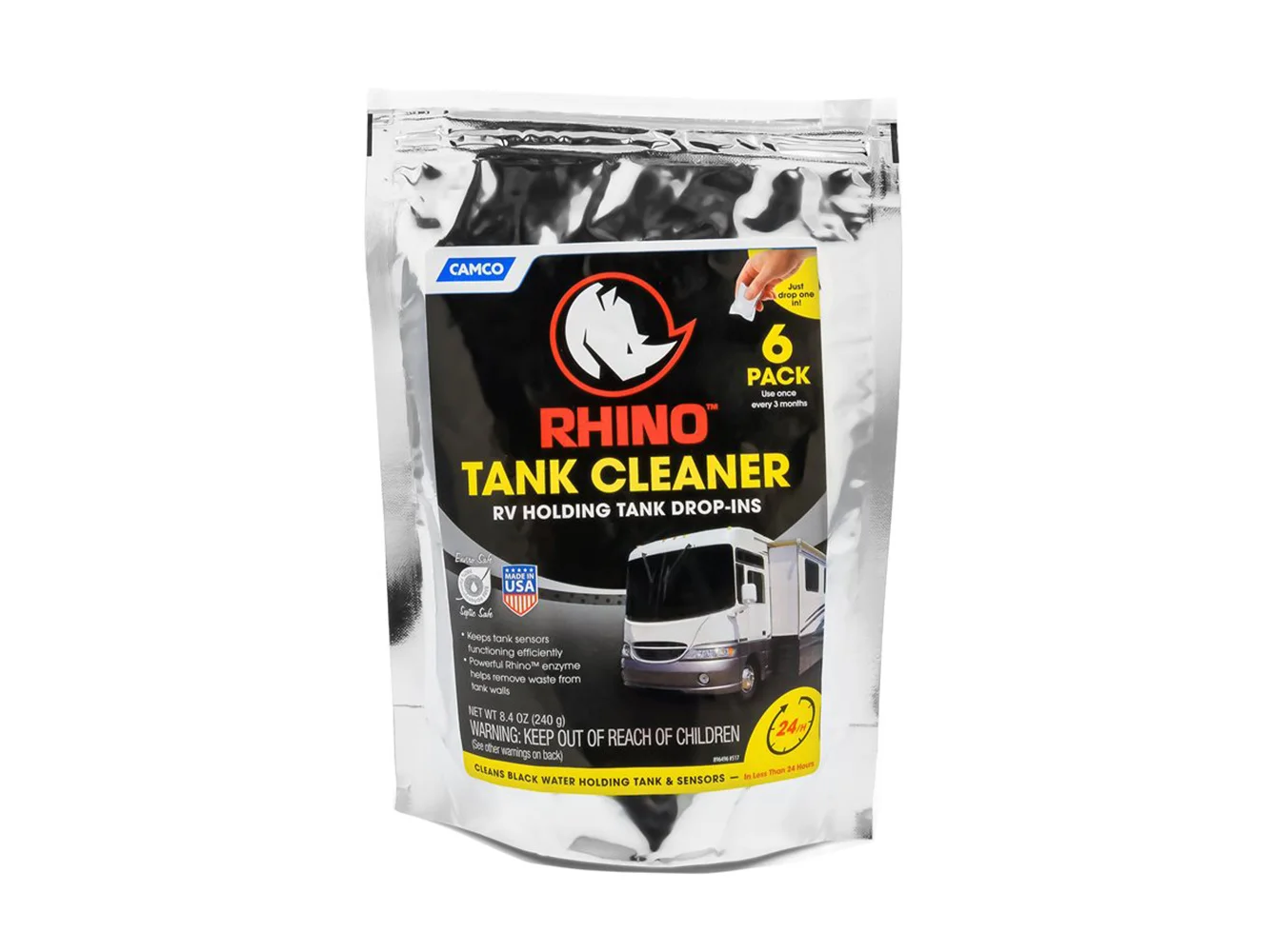 Camco Rhino Holding Tank Cleaner Drop-INs - 6-Pack