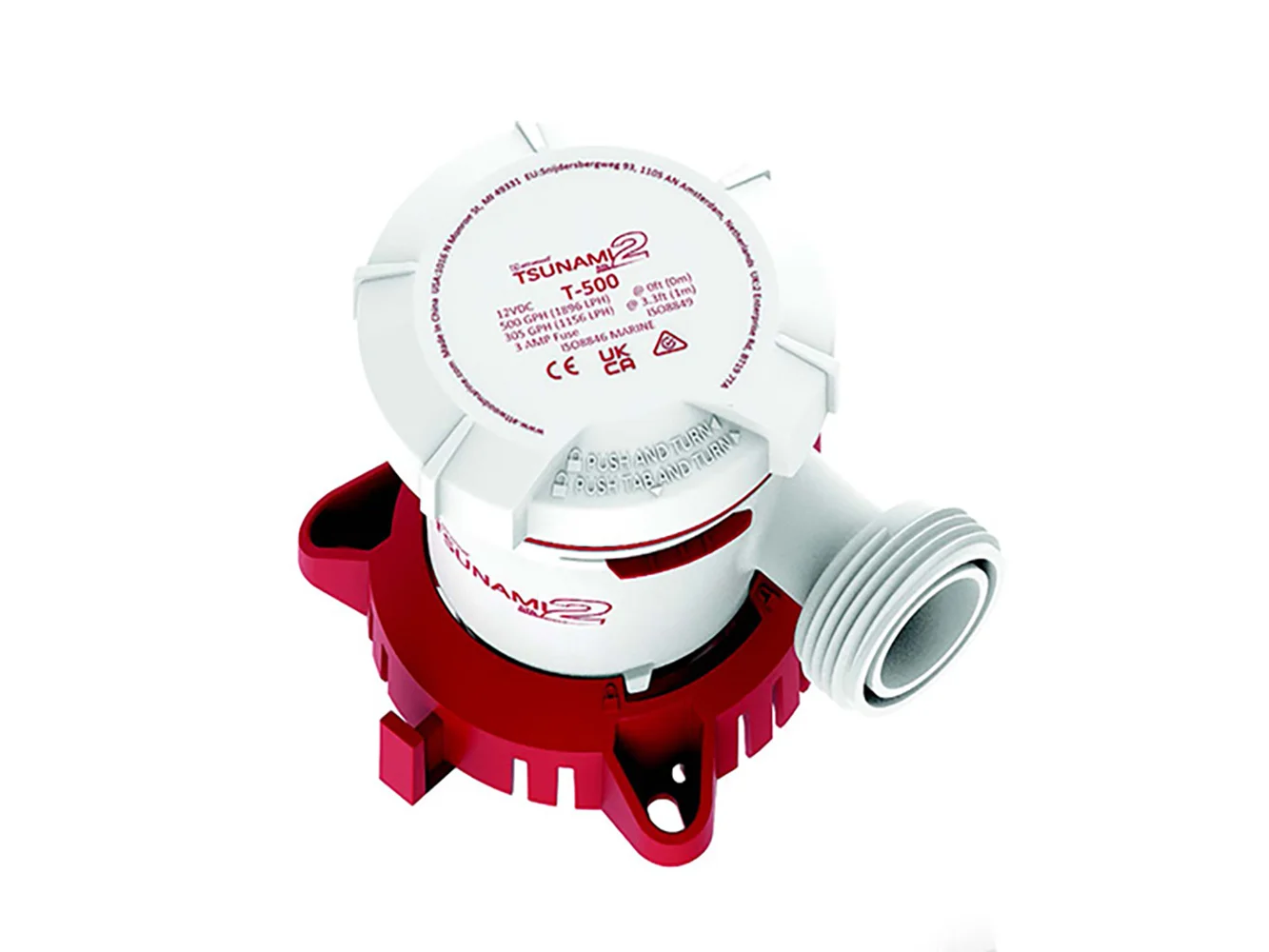 Attwood Tsunami MK2 Manual Bilge Pump - T500 - 500 GPH & 12V