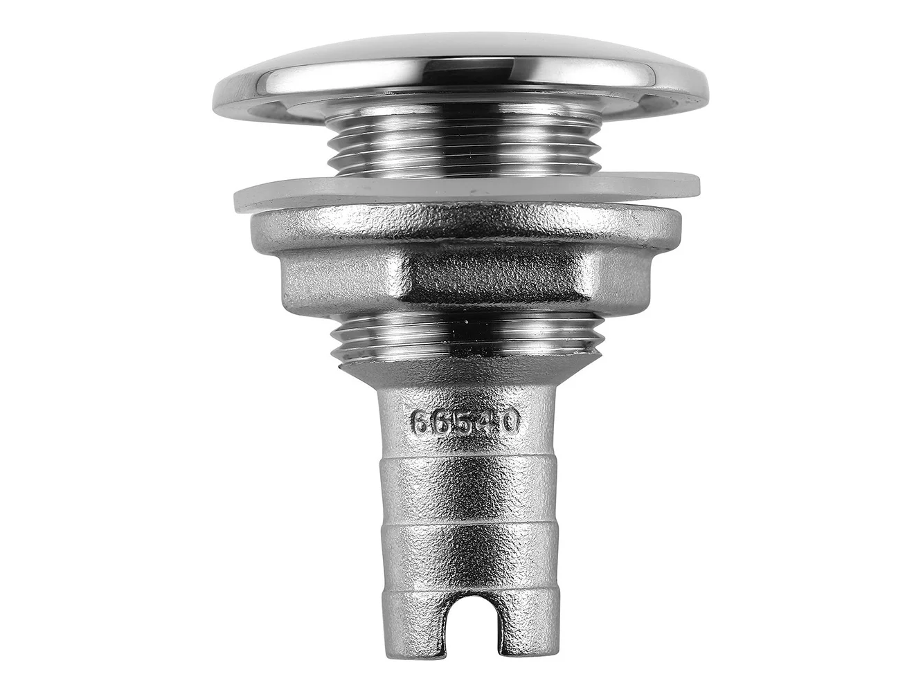 Attwood Stainless Steel Thru-Hull Short Straight Barbed - 3/4" Inner Diameter
