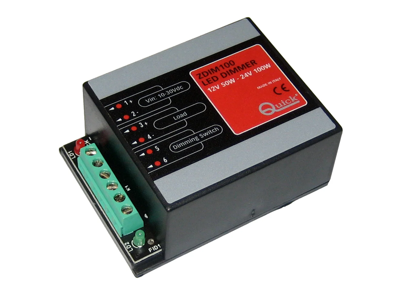 Quick ZDIM100 LED Dimmer - 10-30V DC - Up to 50W on 12V & Up to 100W on 24V