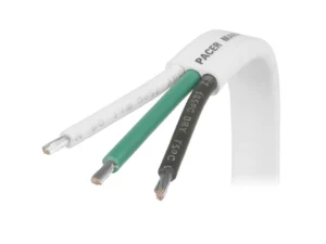 Pacer 16/3 AWG Triplex Cable - Black/Green/White - Sold By The Foot