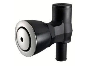 Attwood 90&deg; P-Trap Fuel Tank Vent - Flush Mount - Black w/Stainless Steel Vent Head