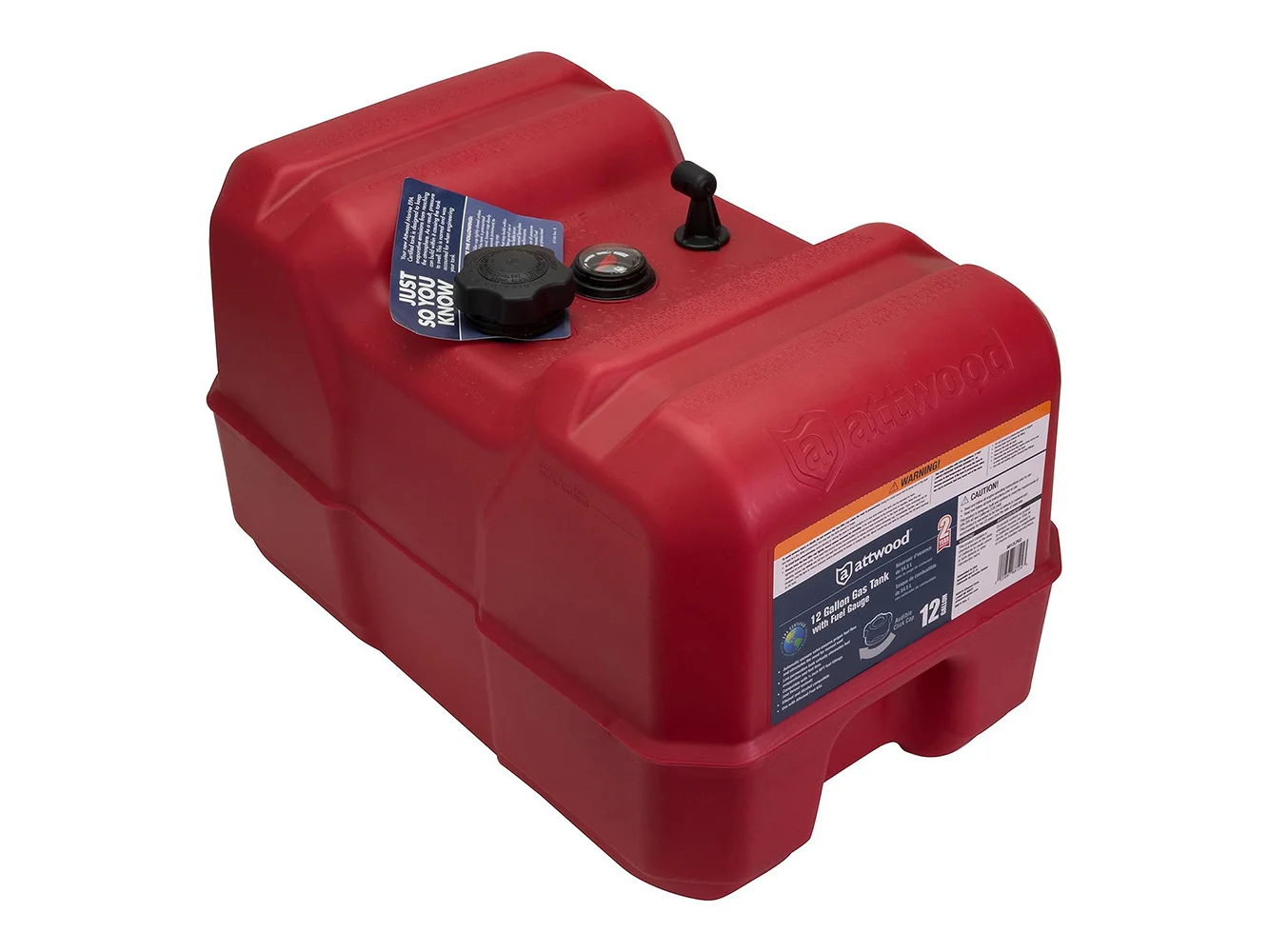 Attwood Portable Fuel Tank - 12 Gallon w/Gauge