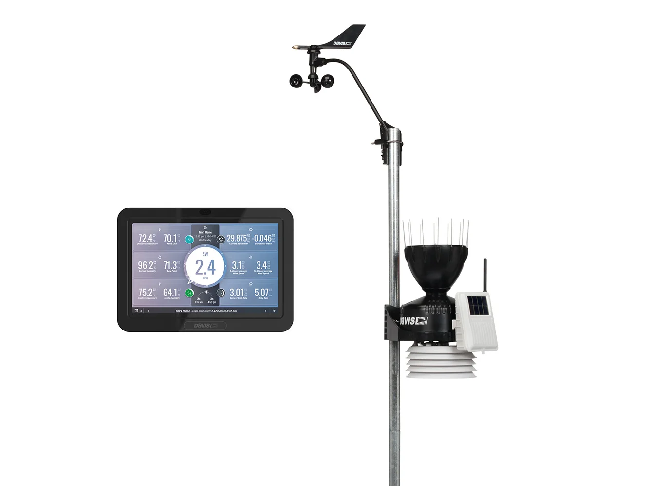 Davis Vantage Pro2 Wireless Weather Station w/WeatherLink Console & Standard Radiation Shield