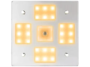 Sea-Dog Square LED Mirror Light w/On/Off Dimmer - White & Blue
