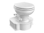 Dometic™ White M65 Marine Gravity Toilet - Elongated Seat Size w/Foot Pedal