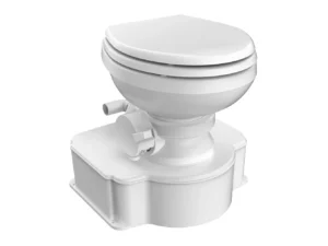 Dometic&trade; White M65 Marine Gravity Toilet - Elongated Seat Size w/Foot Pedal