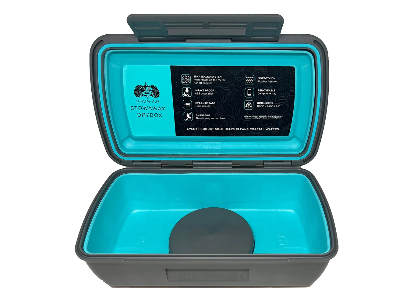 Toadfish Stowaway Dry Box w/Smart Grip & Cell Phone Tray Insert
