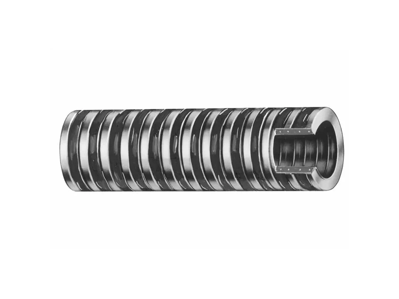 Trident Marine 1-1/8" x 50' Heavy Duty PVC Bilge & Livewell Hose (FDA) - Clear w/Black Helix