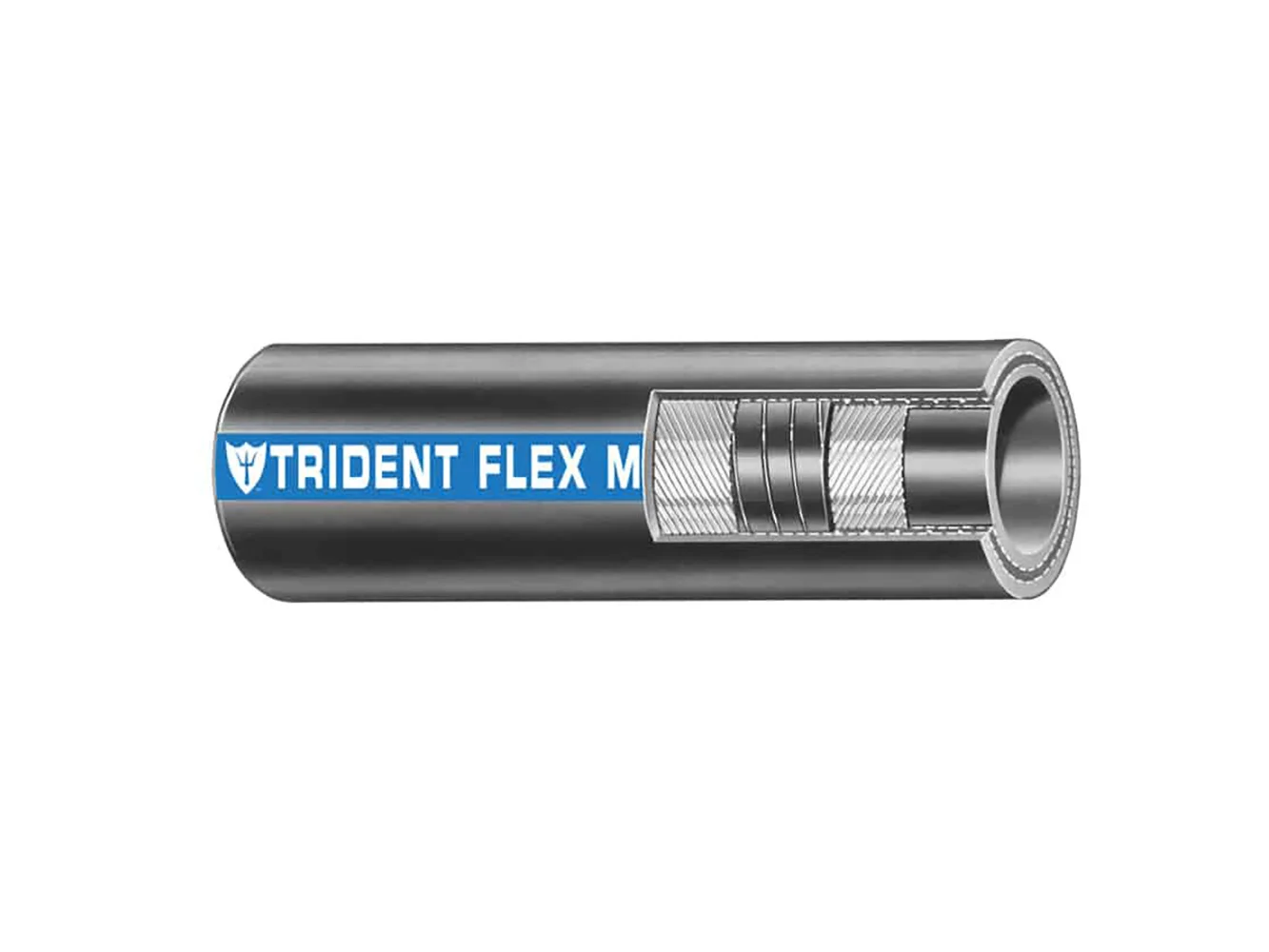 Trident Marine 1-1/4" x 50' Coil Flex Marine Wet Exhaust & Water Hose - Black