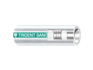 Trident Marine 1-1/2" x 50' Coil Premium Marine Sanitation Hose - White w/Green Stripe