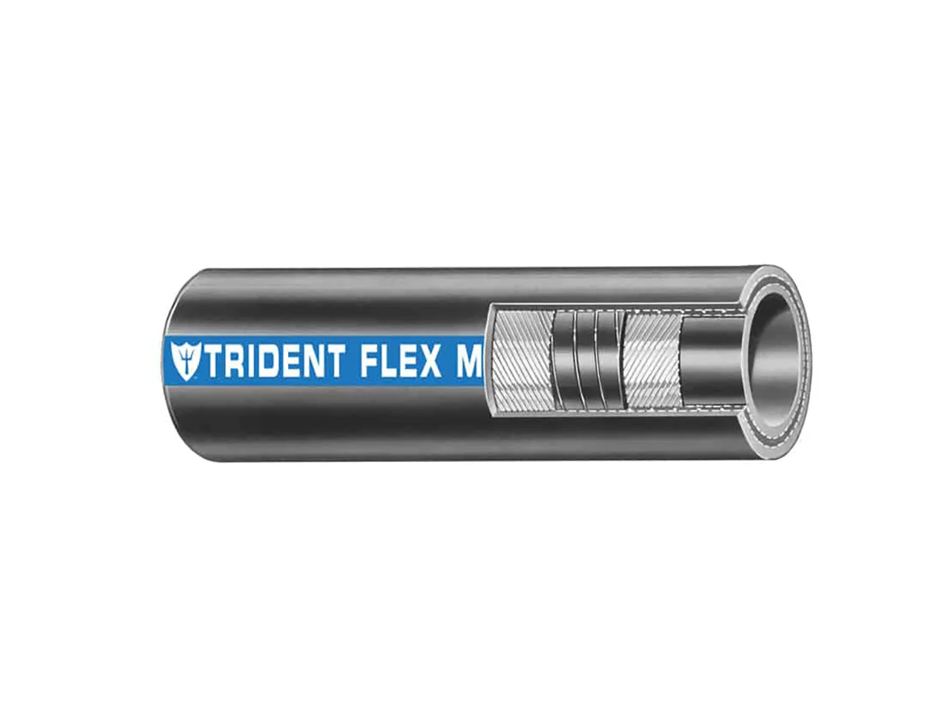 Trident Marine 1" x 50' Coil Flex Marine Wet Exhaust & Water Hose - Black