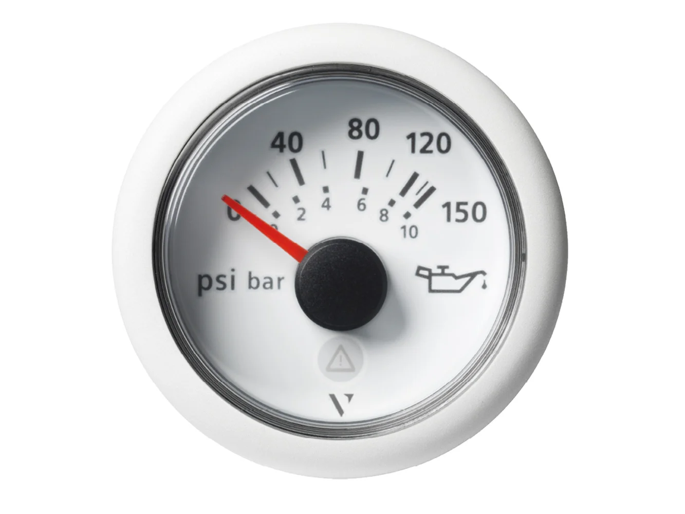 Veratron 52mm (2-1/16") ViewLine Engine Oil Pressure Gauge - 150 PSI - White Dial & Bezel