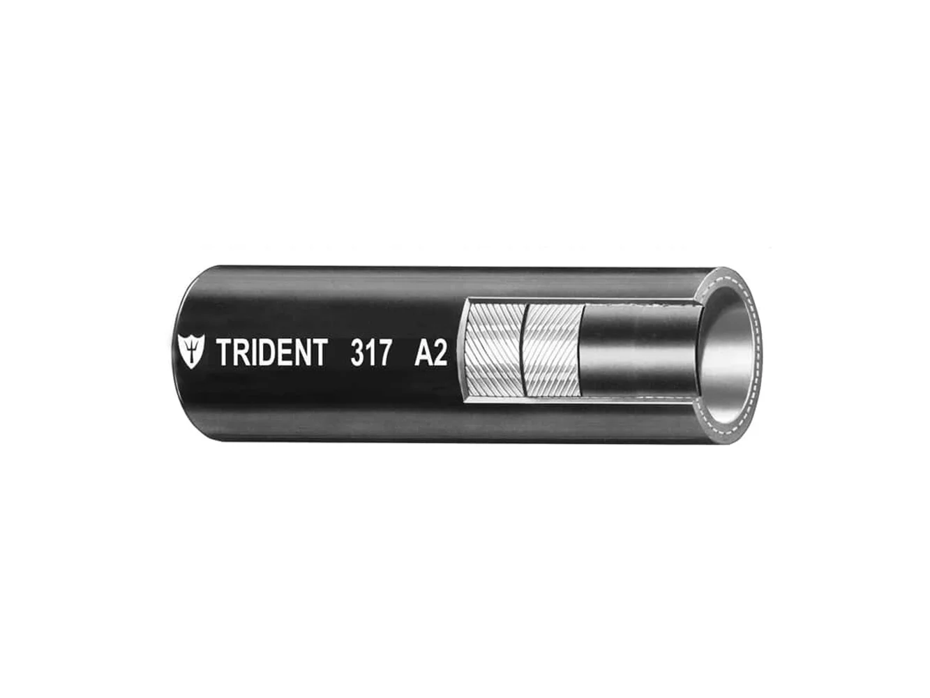 Trident Marine 5/8” A2 Fuel & Vent Line Hose - Black - Sold by the Foot