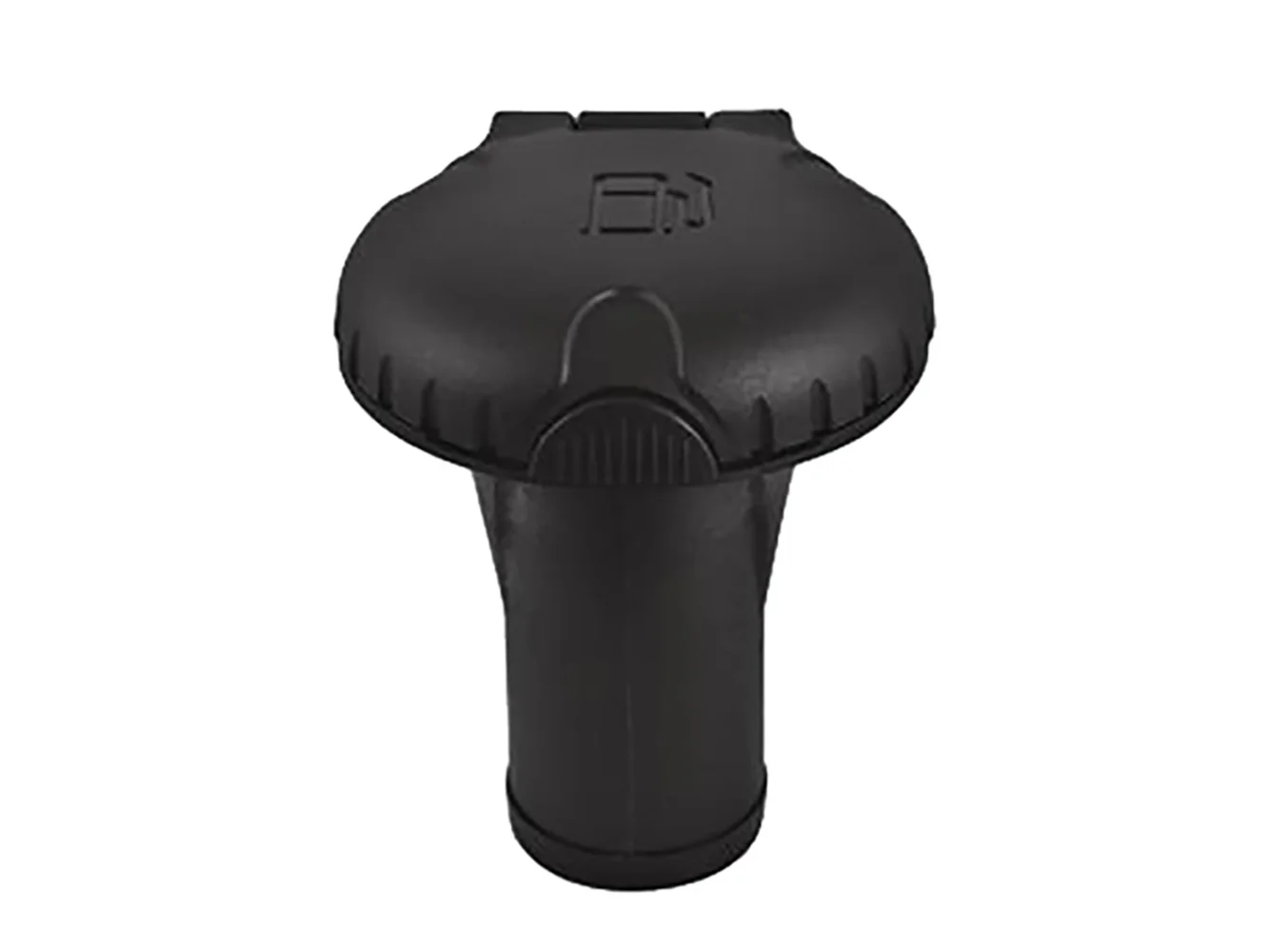 Attwood Deck Fills f/Pressure Relief Systems - Straight Body - Scalloped Black Plastic Cap