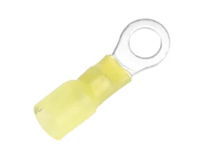 Pacer 12-10 AWG Heat Shrink Ring Terminal - 1/4" Stud Size - 25 Pack