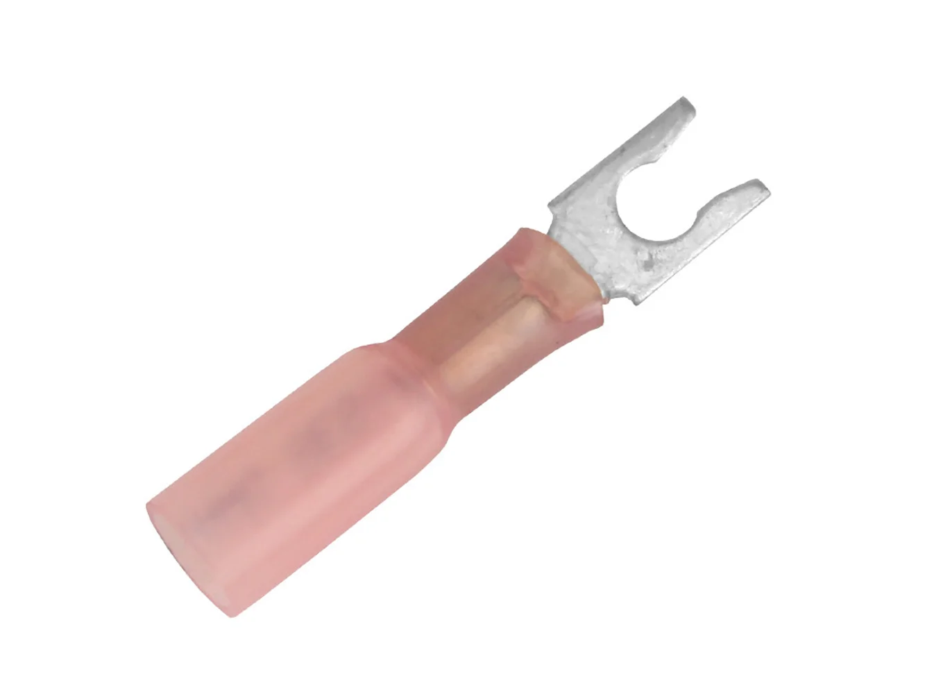 Pacer 22-18 AWG Heat Shrink Spade Terminal - #8 Stud Size - 25 Pack