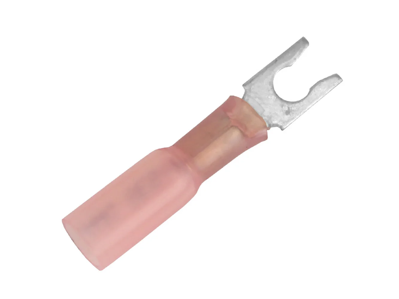 Pacer 22-18 AWG Heat Shrink Spade Terminal - #8 Stud Size - 100 Pack