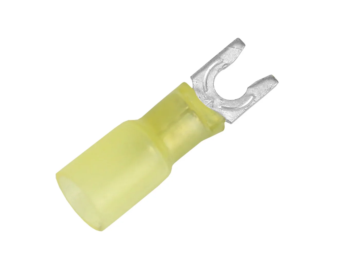 Pacer 12-10 AWG Heat Shrink Spade Terminal - #8 Stud Size - 100 Pack