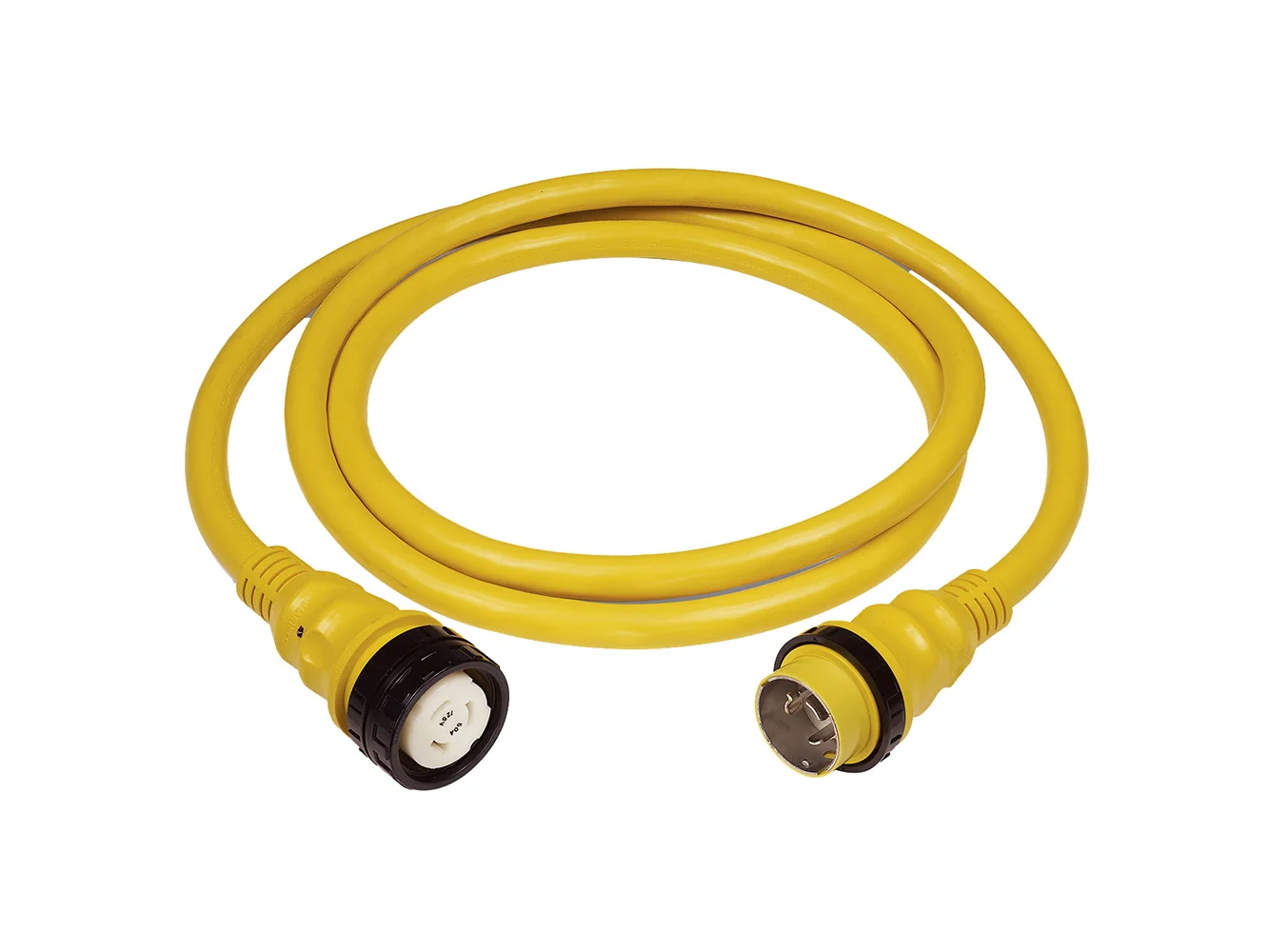 Marinco 50AMP 125/250V Shore Power Cable - 12' - Yellow