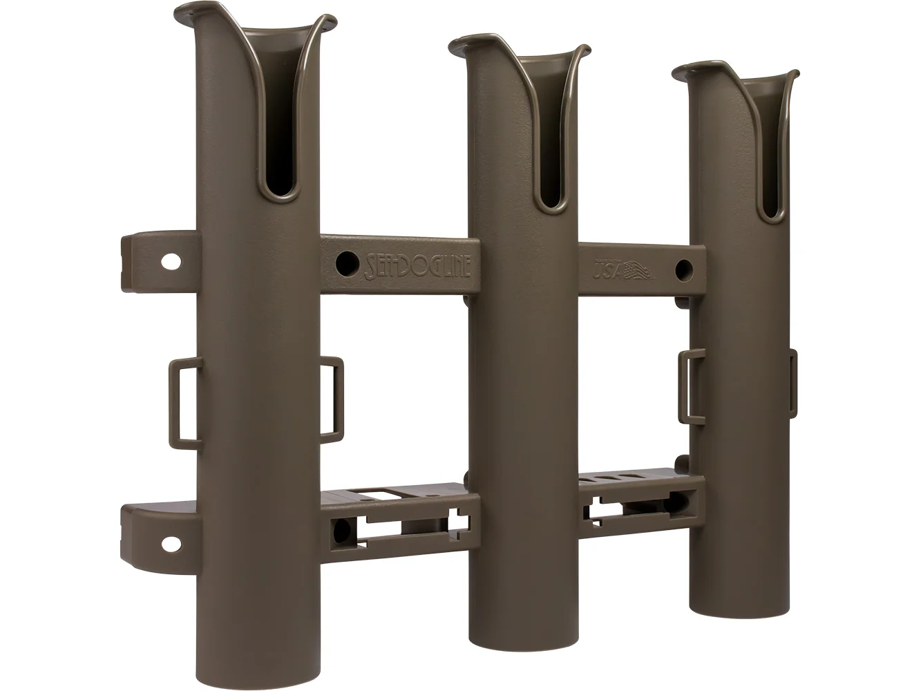 Sea-Dog Triple Threat Three Pole Rod Holder - Flat Dark Earth