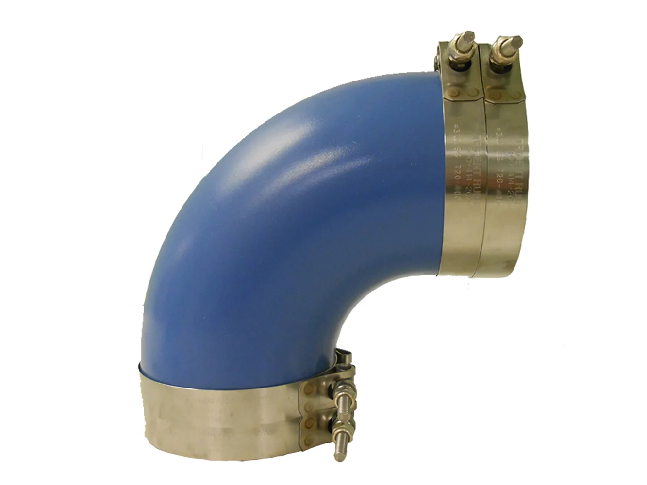 Trident Marine 4" ID 90-Degree Blue Silicone Molded Wet Exhaust Elbow w/4 T-Bolt Clamps