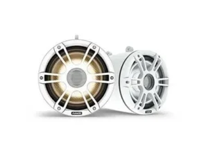 FUSION Signature Series 3i Marine Wake Tower Speakers, 8.8" 330-watt CRGBW, Sports White | 010-02773-50