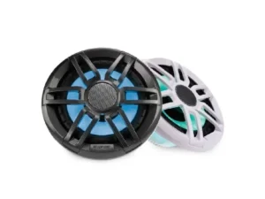 FUSION XS-FL77SPGW, XS Series 7.7" 240-Watt Sports Marine Speakers (Pair) with RGB LED, Gray and White Grilles | 010-02197-20