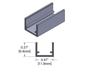 SHADOW-CASTER LED Aluminum Strip Mounting Track, 1 meter | SCM-AL-MINI-TRACK-1M