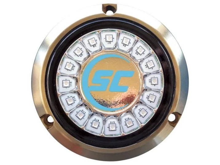 SHADOW-CASTER 16 LEDs Bronze Underwater Marine Light - Bimini Blue | SCR-16-BB-BZ-10