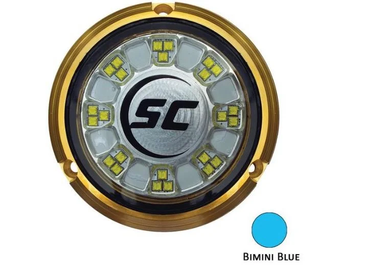SHADOW-CASTER 24 LEDs Bronze Underwater Marine Light - Bimini Blue | SCR-24-BB-BZ-10
