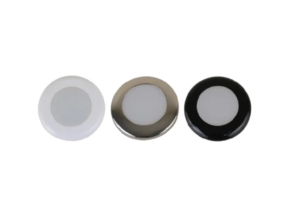 Scandvik A3C Downlight Kit - Cool White w/SS, White, & Black Trim Rings - Image 2