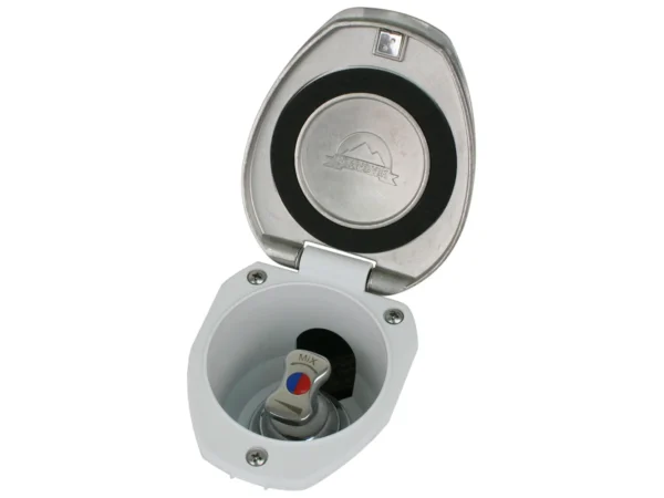 Scandvik Recessed T-Handle Mixing Valve - SS w/White Cup - Image 2