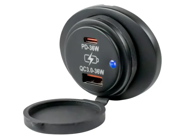 Sea-Dog Oval Surface Mount USB 3.0 & USB-C Power Socket - Image 4
