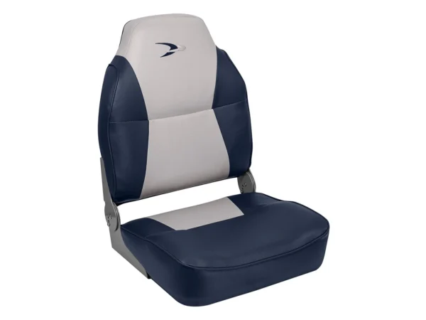 Wise Lund Style High-Back Fishing Seat - Grey/Navy - Image 2
