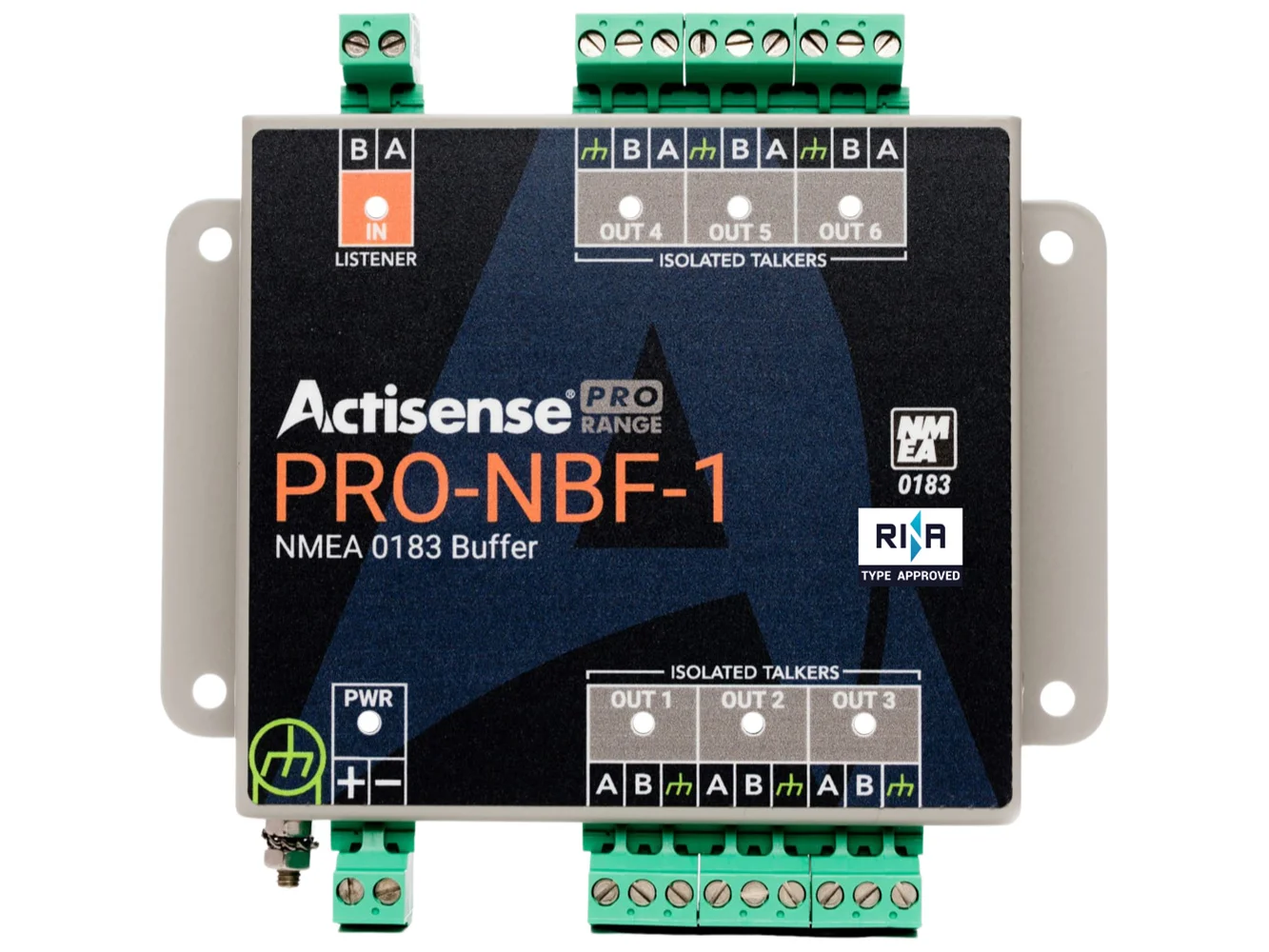 Actisense Pro NMEA Buffer - 1 OPTO Input, 6 ISO-Drive Outputs, Serial Port, Pluggable Screw Terminals