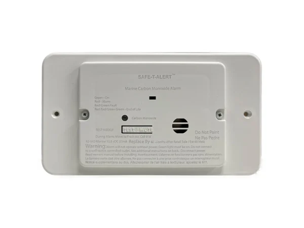 Safe-T-Alert 62 Series Marine Carbon Monoxide - Flush Mount - White - 12V w/Trim Ring - Image 2