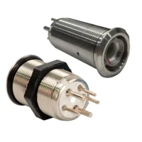 Bluewater 22mm Inrush Push Button Switch Nav/Anchor Off/On/On - Blue/Green/Red LED - Switch Body Only